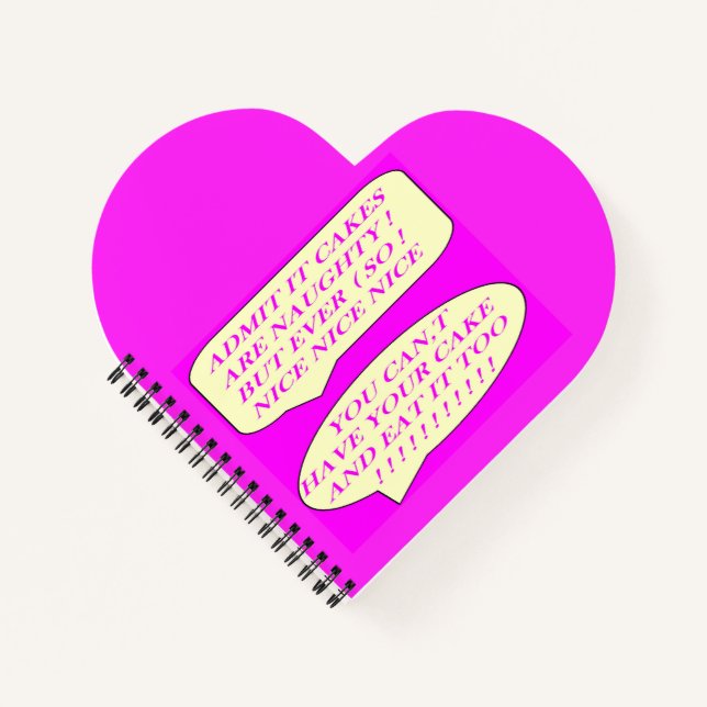 Cakes are nice made for food lovers colour pink    notebook (Front)