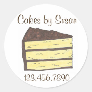 Cakes by Personalised Bakery Baking Baked Stickers