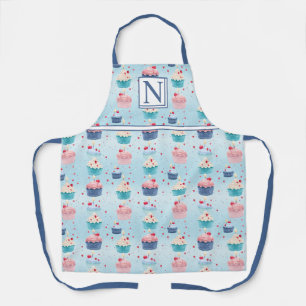 Cakes, Candles and Strawberries Customised Initial Apron