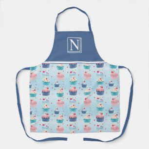 Cakes, Candles and Strawberries Customised Initial Apron