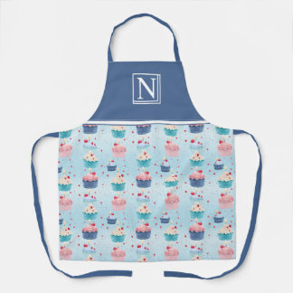 Cakes, Candles and Strawberries Customised Initial Apron