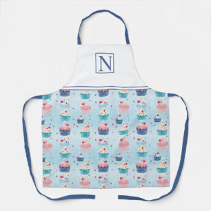 Cakes, Candles and Strawberries Customised Initial Apron