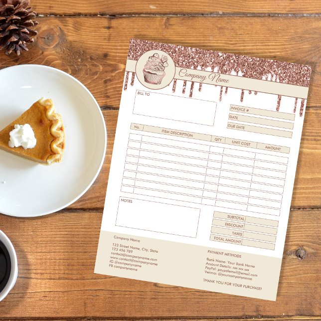 Cakes Invoice Form Business Quotation Notepad (Creator Uploaded)