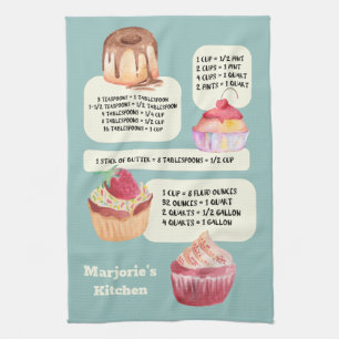 Cakes Kitchen Wisdom Conversions Personalised Tea Towel