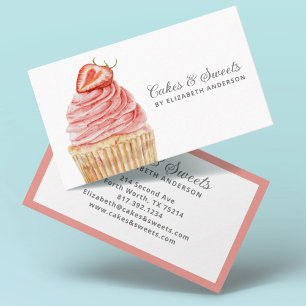 Cakes & Sweets Cupcake Bakery Pastry Chef Business Card