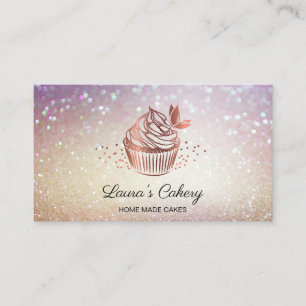 Cakes Sweets Cupcake Home Bakery Girly Vintage Business Card