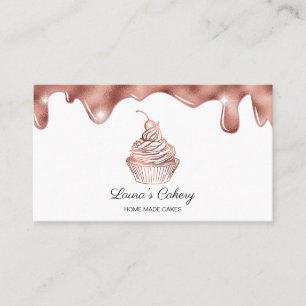 Cakes & Sweets Cupcake Home Bakery Rustic Vintage Business Card