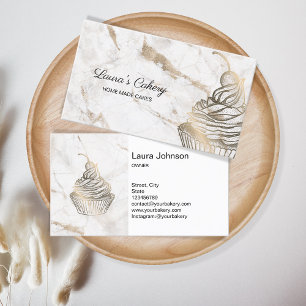 Cakes & Sweets Cupcake Home Bakery Rustic Vintage Business Card