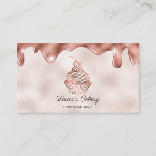 Cakes & Sweets Cupcake Home Bakery Rustic Vintage Business Card