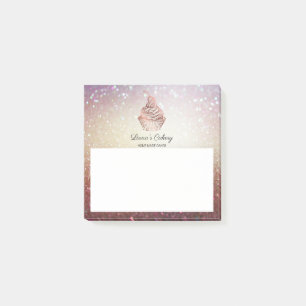 Cakes & Sweets Cupcake Home Bakery Rustic Vintage Post-it Notes