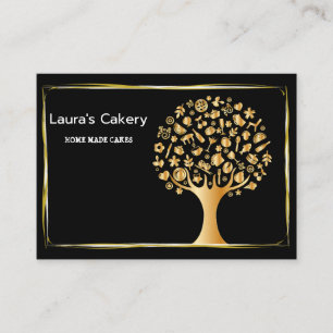 Cakes & Sweets  Home Bakery Dripping Gold B Busine Business Card