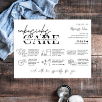 Cakesicles Care Guide Minimalist Logo Bakery