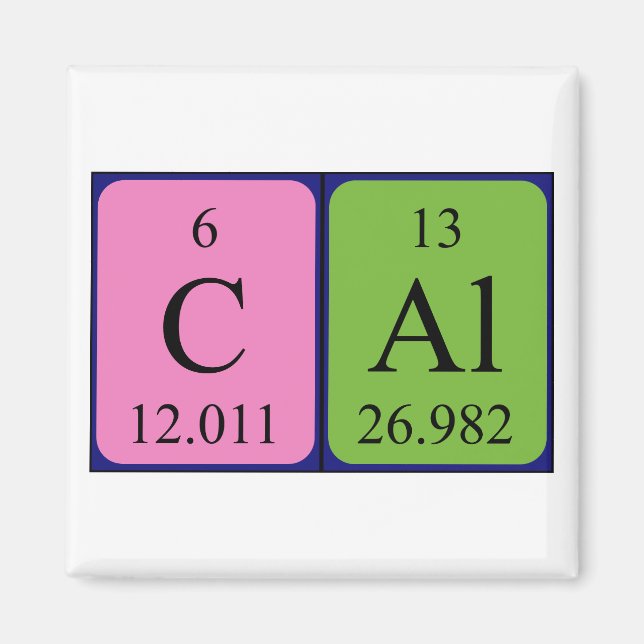 Cal periodic table name magnet (Front)