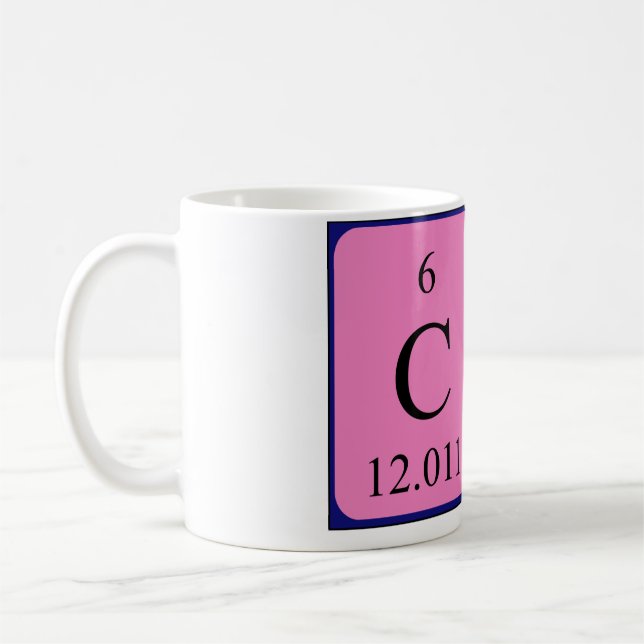 Cal periodic table name mug (Left)