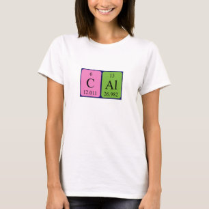 Cal periodic table name shirt