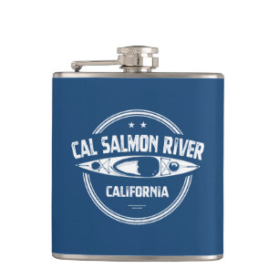 Cal Salmon River California Kayaking Hip Flask
