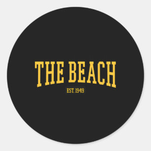 Cal State Long Beach Csulb Est Date Classic Round Sticker