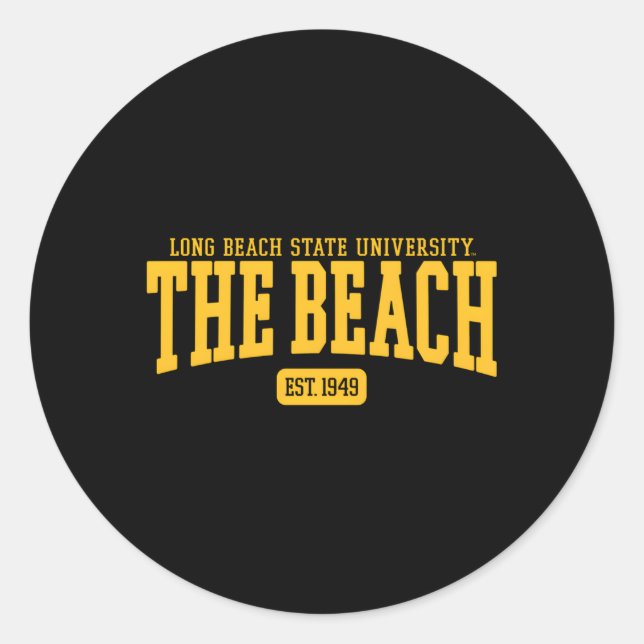 Cal State Long Beach Csulb Est Date Classic Round Sticker (Front)