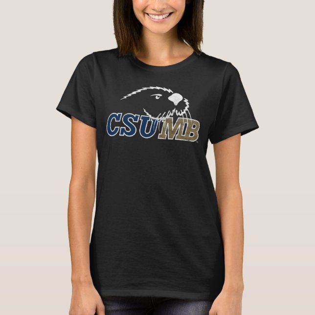 Cal State Monterey Bay CSUMB Otters Distressed Pri T-Shirt (Front)
