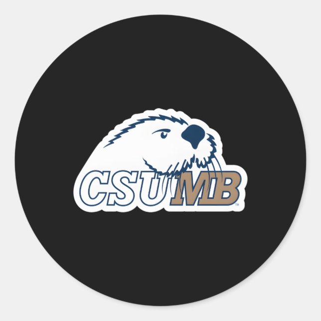 Cal State Monterey Bay Otters Icon Classic Round Sticker (Front)