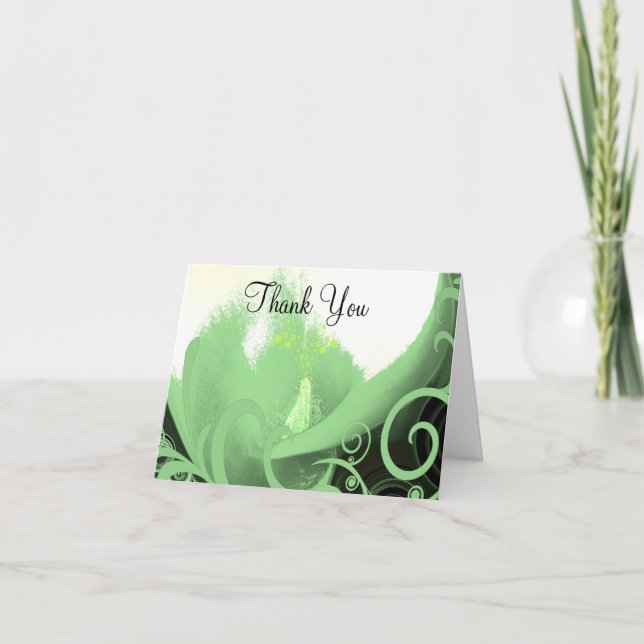 Cala Lilly Green Swirls - Thank You (Front)