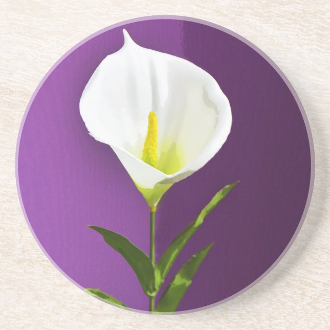 Cala Lily Flower Coaster (Front)