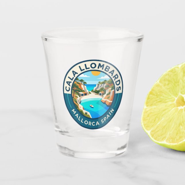 Cala Llombards Spain Shot Glass (Front)