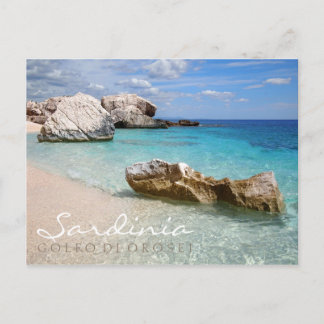 Cala Mariolu beach, Sardinia text postcard