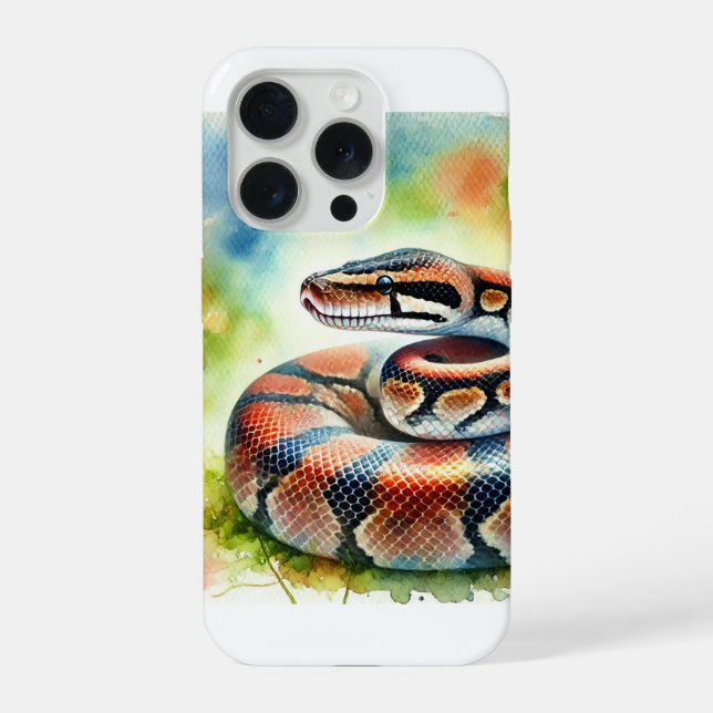 Calabar Python 110724AREF117 - Watercolor iPhone Case (Back)