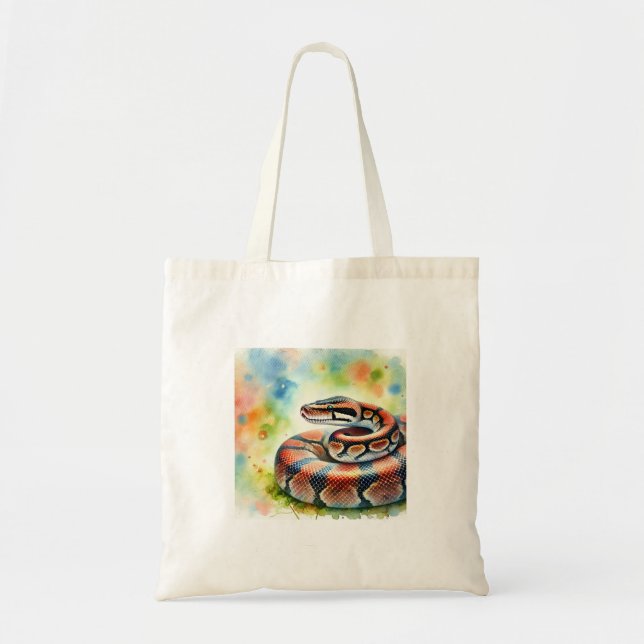 Calabar Python 110724AREF117 - Watercolor Tote Bag (Front)