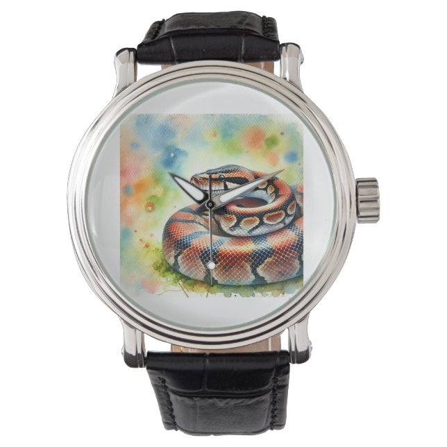 Calabar Python 110724AREF117 - Watercolor Watch (Front)
