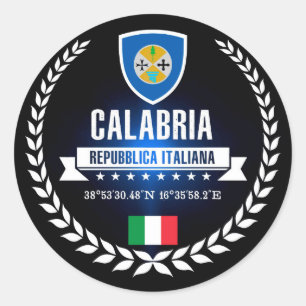 Calabria Classic Round Sticker