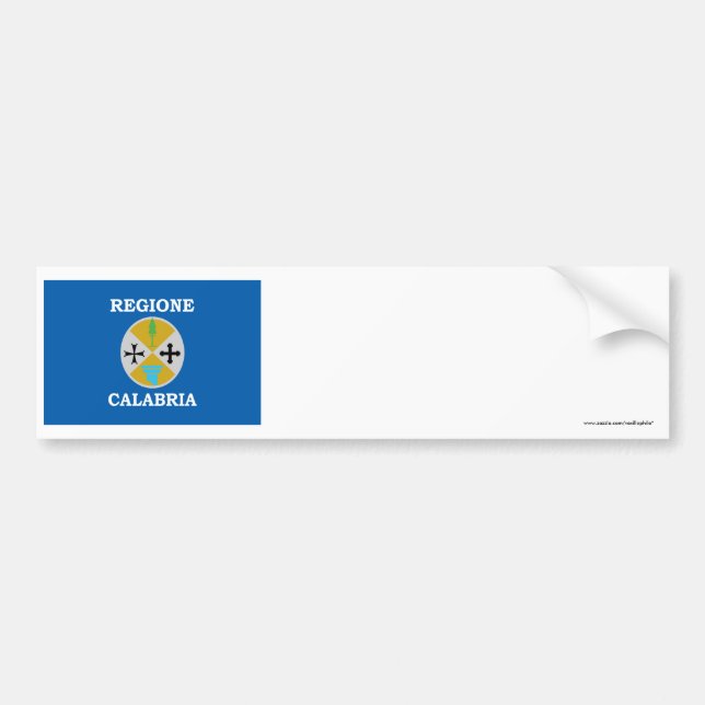 Calabria flag bumper sticker (Front)