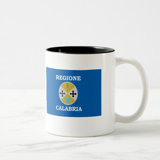 Calabria flag Two-Tone coffee mug (Right)