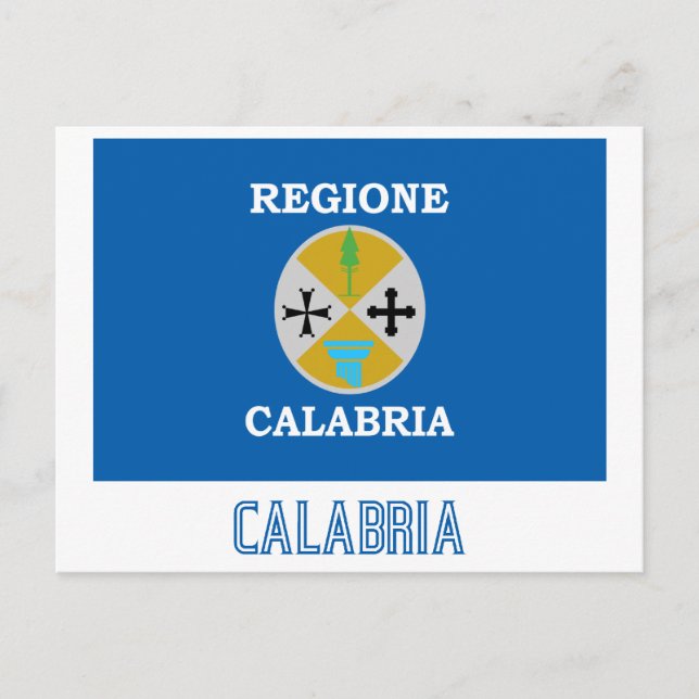 Calabria flag with name postcard (Front)