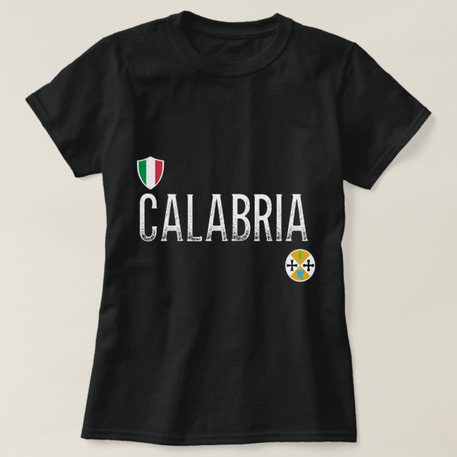 Calabria hoodie - Calabrian soccer style hooded sw T-Shirt (Design Front)