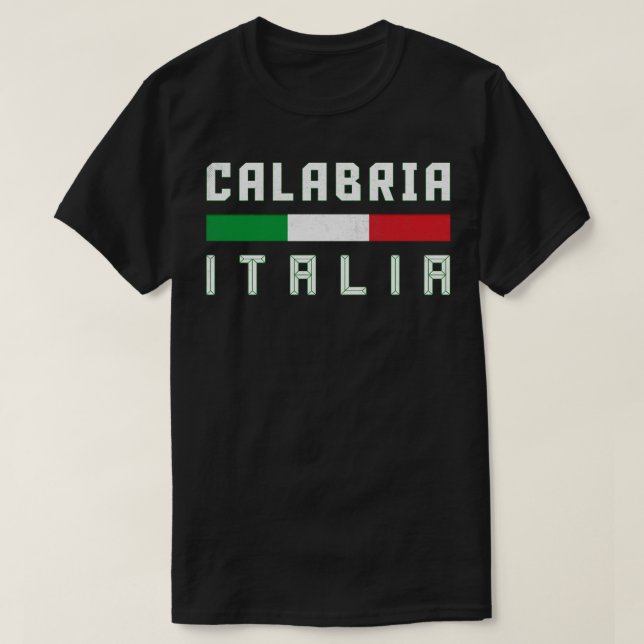 Calabria Italia Italy Typography Design T-Shirt (Design Front)