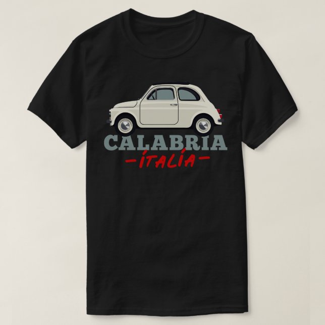 Calabria Italia Retro Style Design T-Shirt (Design Front)