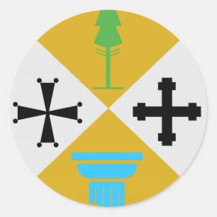 Calabria (Italy) Coat of Arms Classic Round Sticker