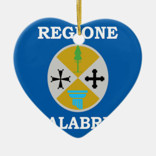 Calabria (Italy) Flag Ceramic Ornament
