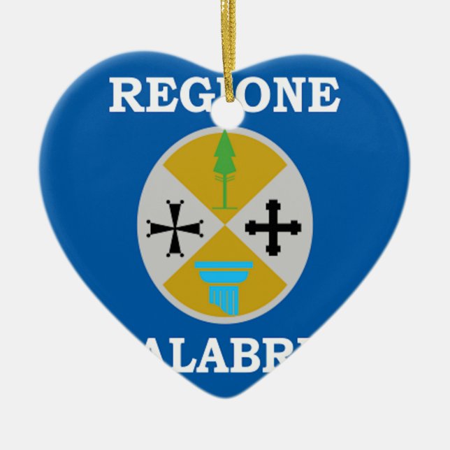 Calabria (Italy) Flag Ceramic Ornament (Front)