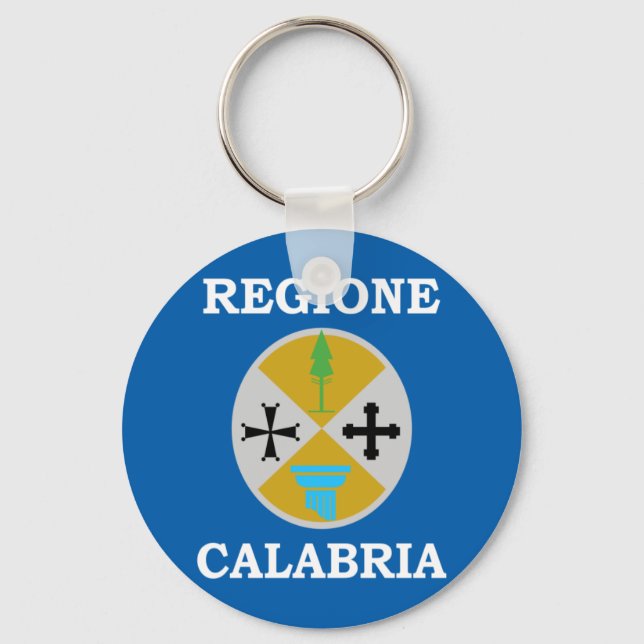 Calabria, Italy flag Key Ring (Front)