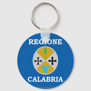 Calabria (Italy) Flag Key Ring
