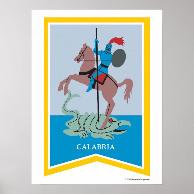 Calabria Italy Region Art Poster (Front)