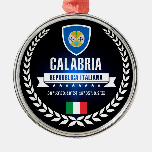 Calabria Metal Ornament (Front)