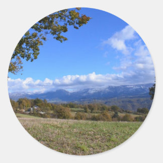 Calabrian Countryside Classic Round Sticker