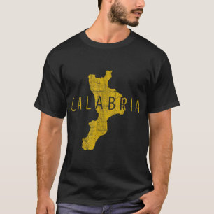 Calabrian Map Word Art - Calabria Italy Souvenir  T-Shirt