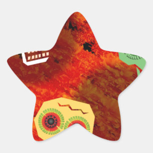 Calacas Happy and Smiling Star Sticker