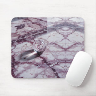 Calacatta Viola Marble with Water Sphere Macro Mouse Pad