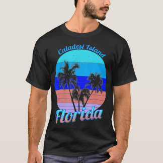 Caladesi Island Florida Retro Tropical Palm Trees T-Shirt